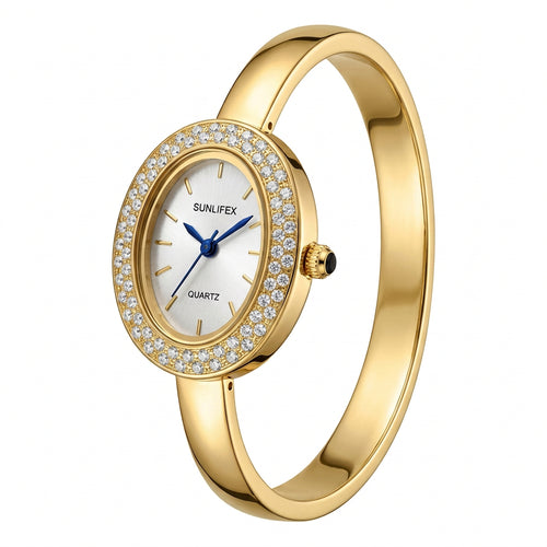 OVL Uhr Gold Zirkonia